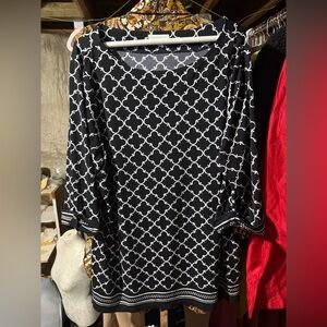 Charter Club Black and White Blouse